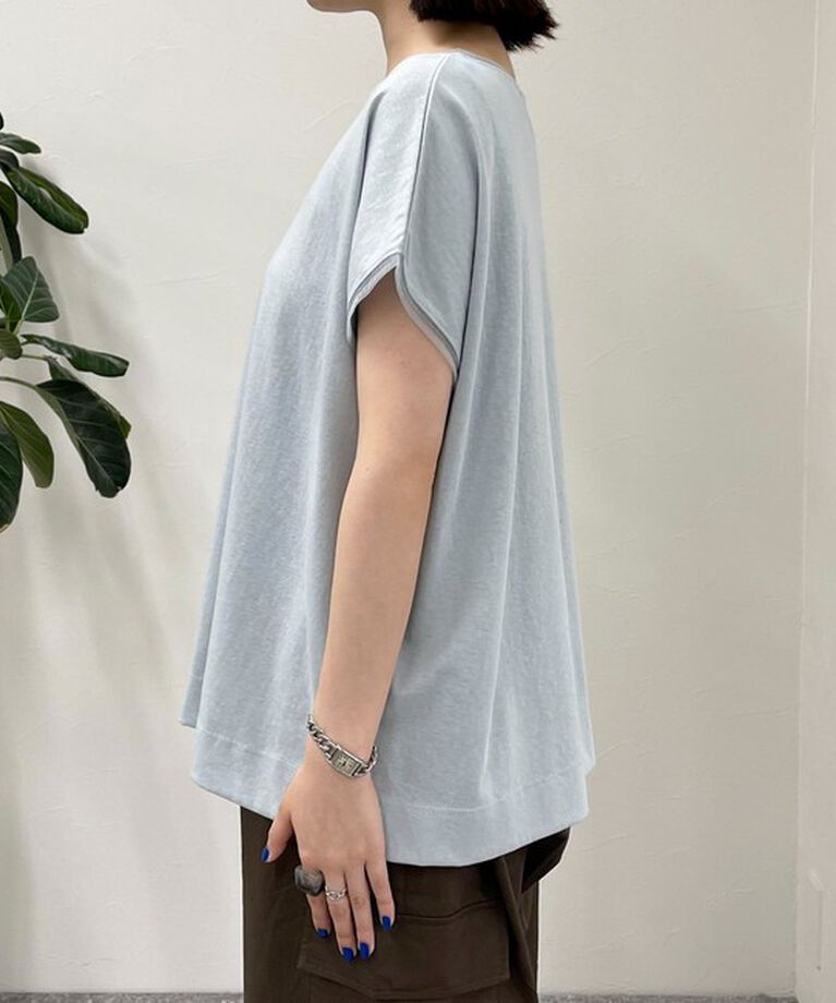 fredy emue「チュール使いフレンチスリーブＴシャツ」|Tシャツ・カットソー|