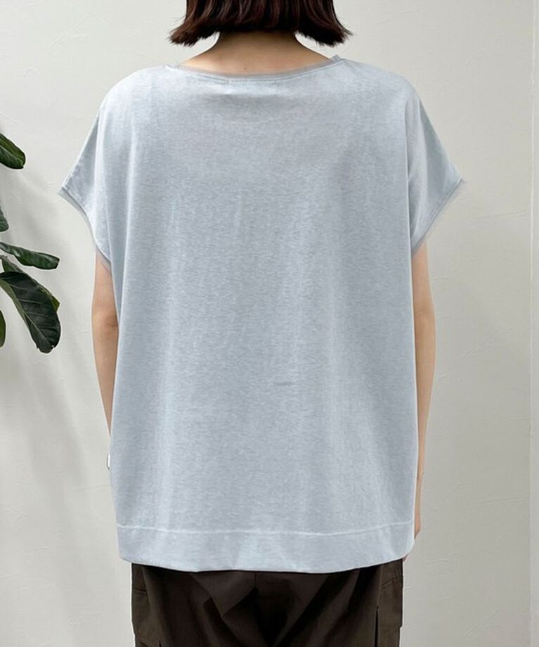 fredy emue「チュール使いフレンチスリーブＴシャツ」|Tシャツ・カットソー|