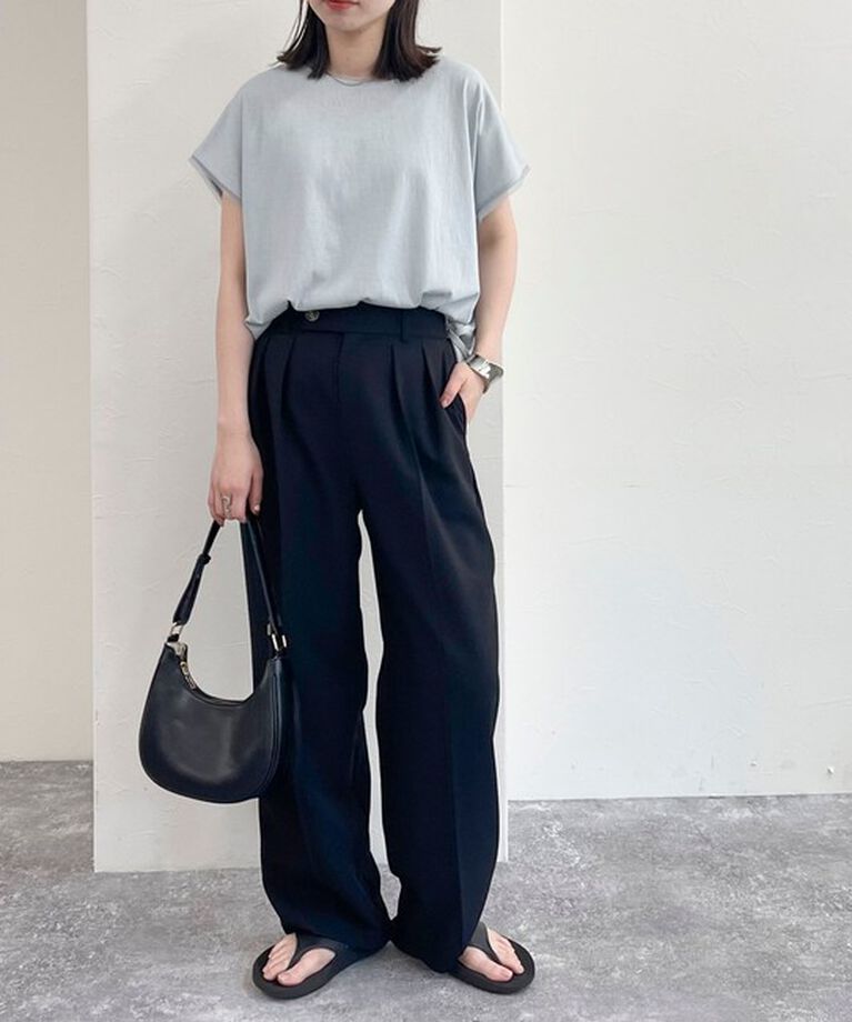 fredy emue「チュール使いフレンチスリーブＴシャツ」|Tシャツ・カットソー|