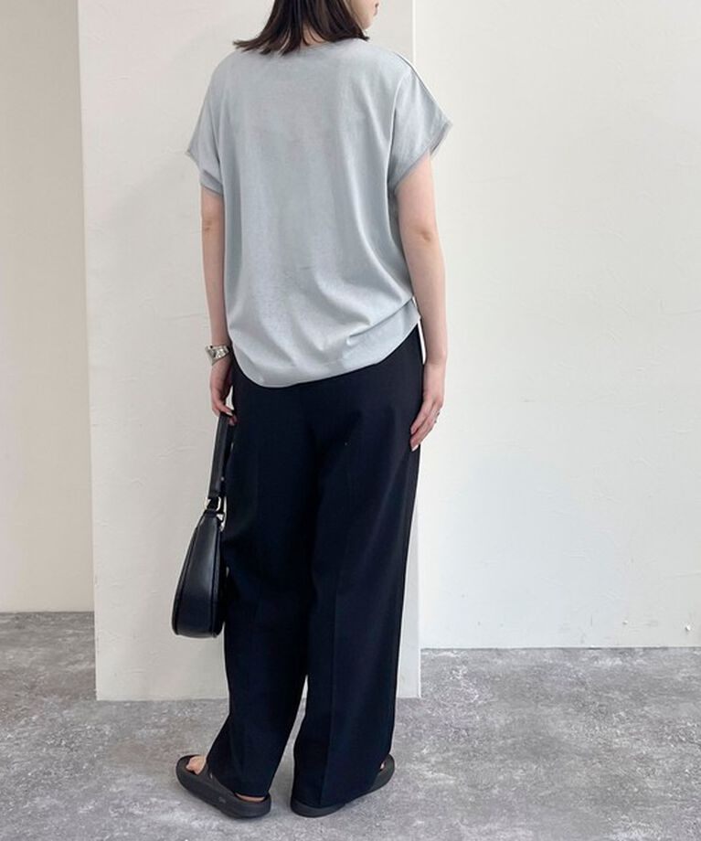 fredy emue「チュール使いフレンチスリーブＴシャツ」|Tシャツ・カットソー|