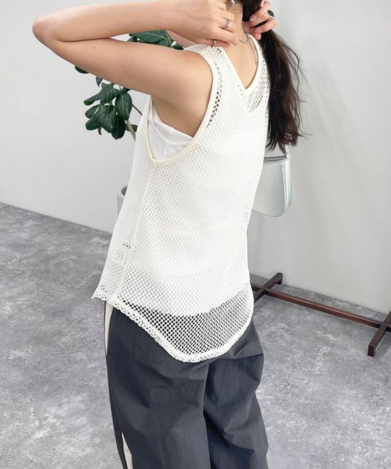 fredy emue「メッシュチュニックタンクトップ」|タンクトップ|