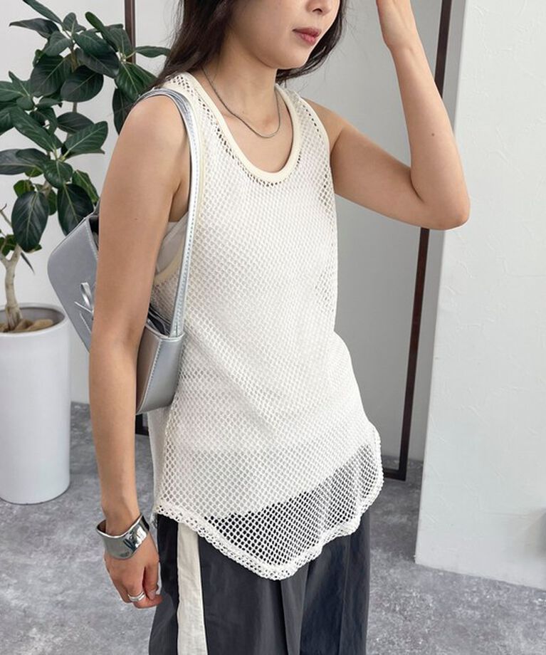 fredy emue「メッシュチュニックタンクトップ」|タンクトップ|