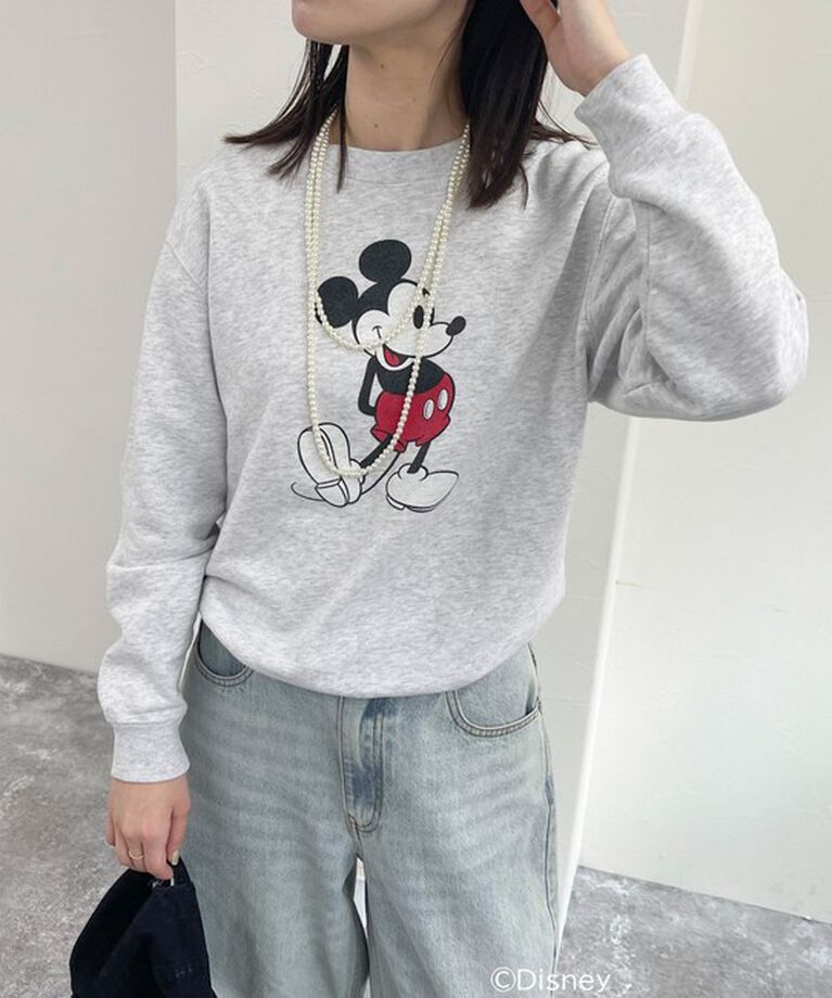 fredy emue「【GOOD ROCK SPEED/グッドロックスピード】MICKEY 裏毛スウェット」|Tシャツ・カットソー|ライトグレー