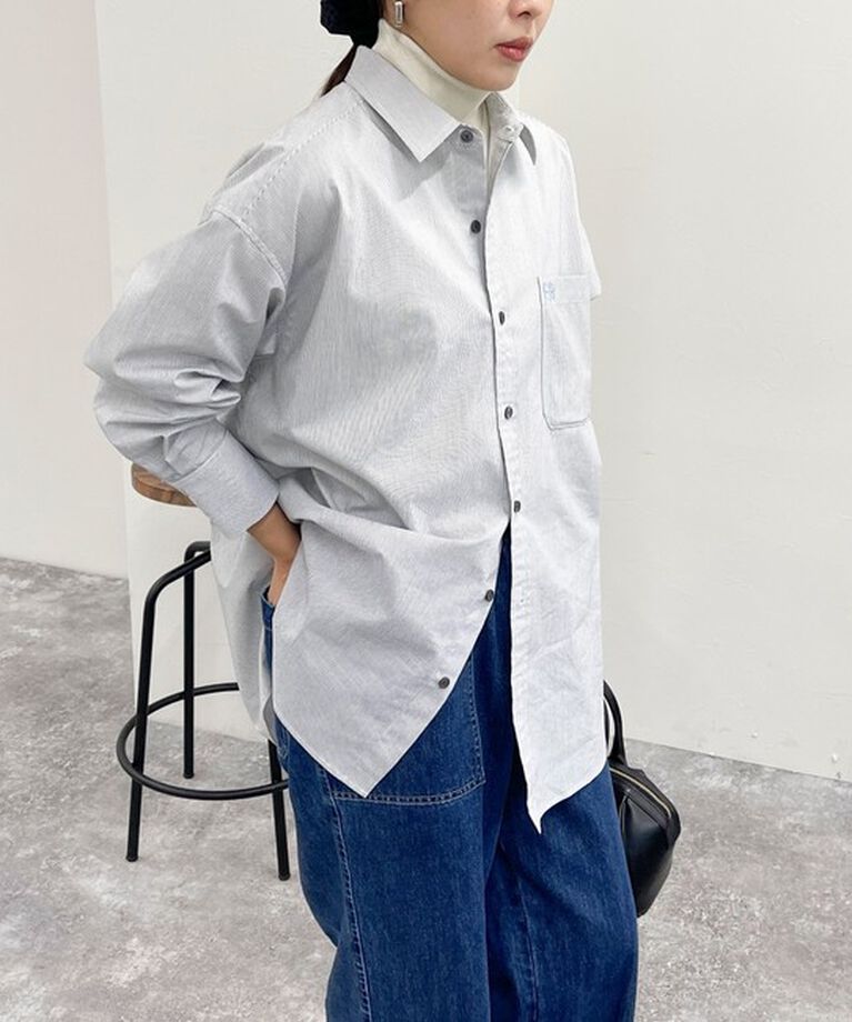 fredy emue「FR刺繍ストライプシャツ」|シャツ・ブラウス|