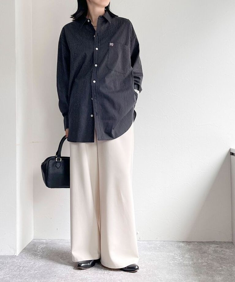 fredy emue「FR刺繍ストライプシャツ」|シャツ・ブラウス|