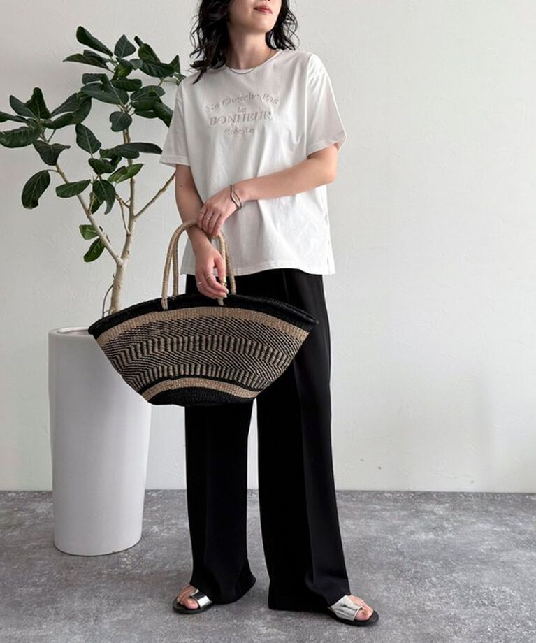 fredy emue「ワントーンロゴ刺繍Tシャツ」|Tシャツ・カットソー|