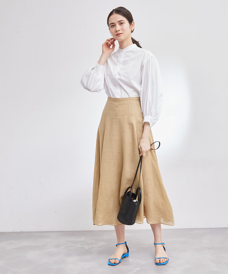ROPE「【雑誌掲載】【洗える】ラミーサーキュラースカート/セットアップ対応」|スカート|