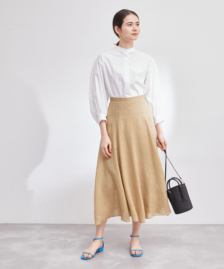 ROPE「【雑誌掲載】【洗える】ラミーサーキュラースカート/セットアップ対応」|スカート|