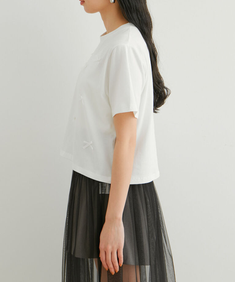 VIS「【WEB限定】リボンモチーフTシャツ」|Tシャツ・カットソー|