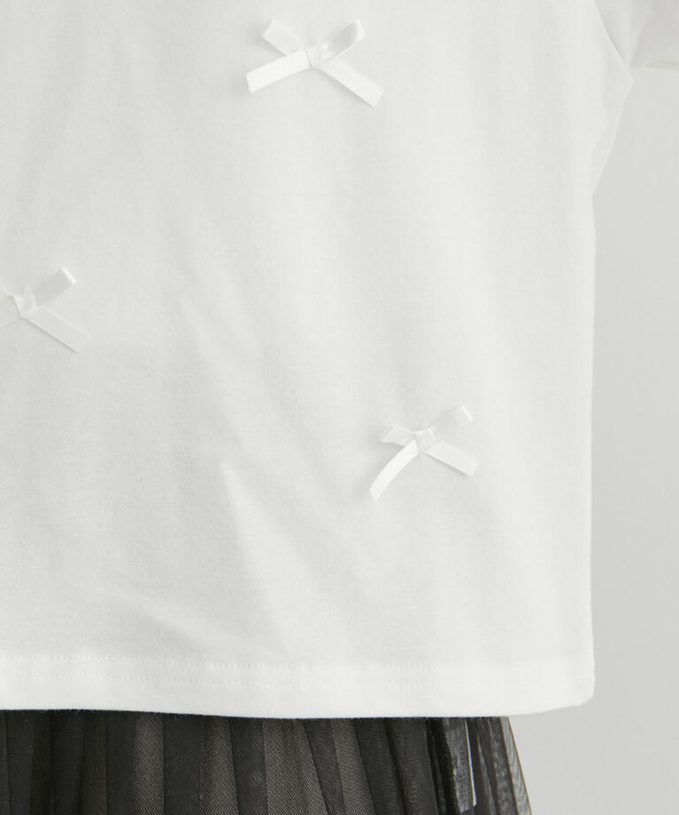 VIS「【WEB限定】リボンモチーフTシャツ」|Tシャツ・カットソー|