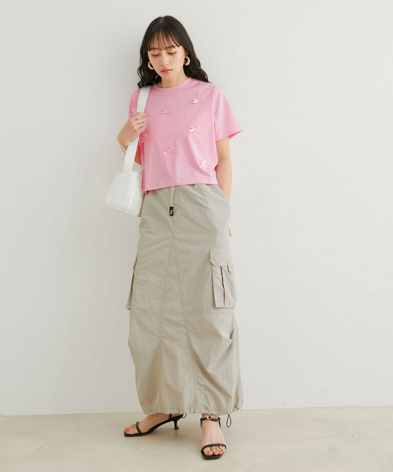 VIS「【WEB限定】リボンモチーフTシャツ」|Tシャツ・カットソー|