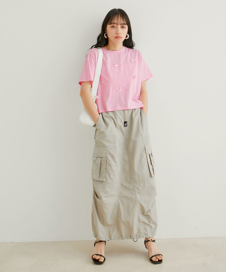 VIS「【WEB限定】リボンモチーフTシャツ」|Tシャツ・カットソー|