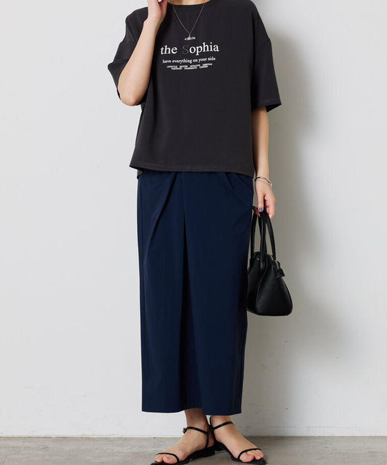  「刺繍ロゴジョーゼットTシャツ」|Tシャツ・カットソー|