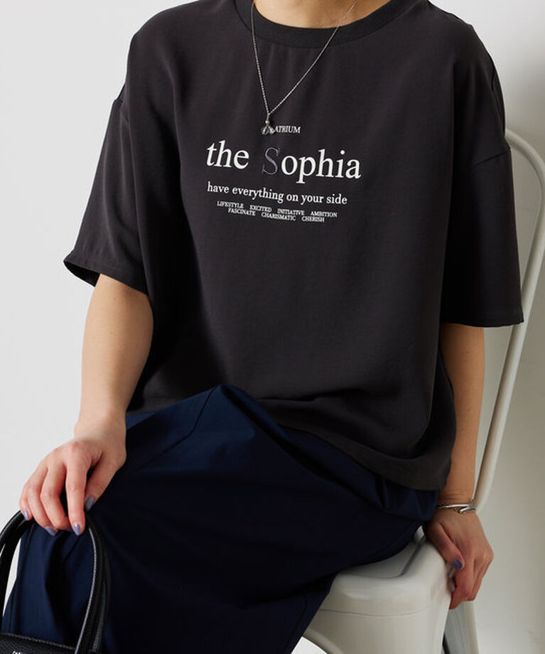  「刺繍ロゴジョーゼットTシャツ」|Tシャツ・カットソー|