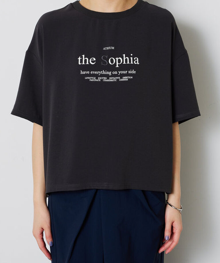  「刺繍ロゴジョーゼットTシャツ」|Tシャツ・カットソー|