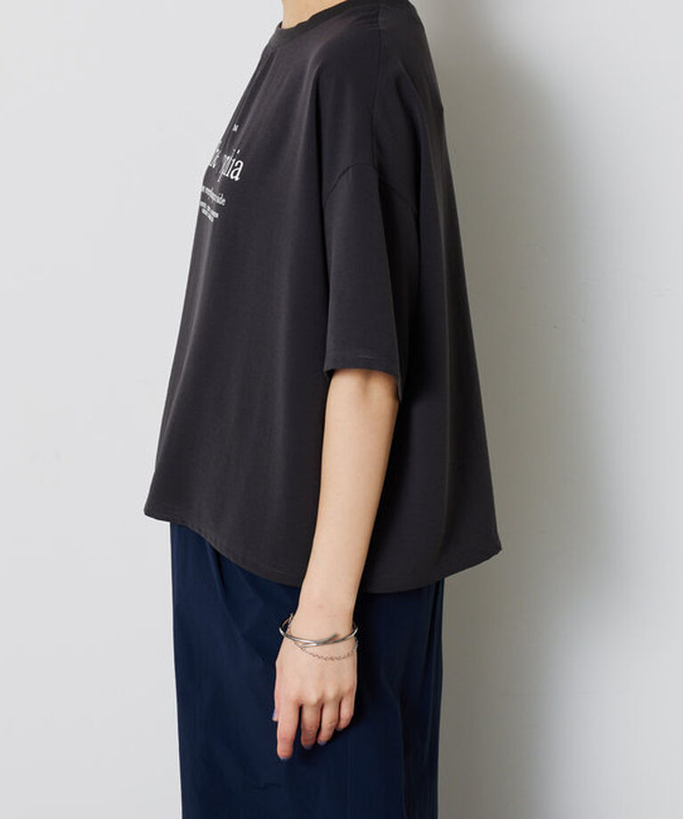 「刺繍ロゴジョーゼットTシャツ」|Tシャツ・カットソー|