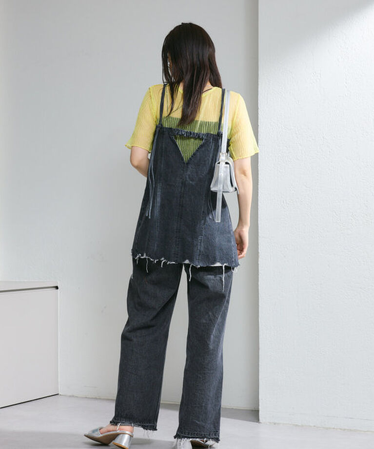  「【新色追加/3サイズ展開】ハイウエストストレートデニム」|デニム|