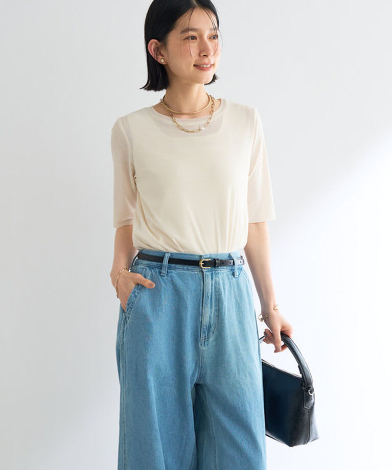  「マイクロチュールTシャツ」|Tシャツ・カットソー|