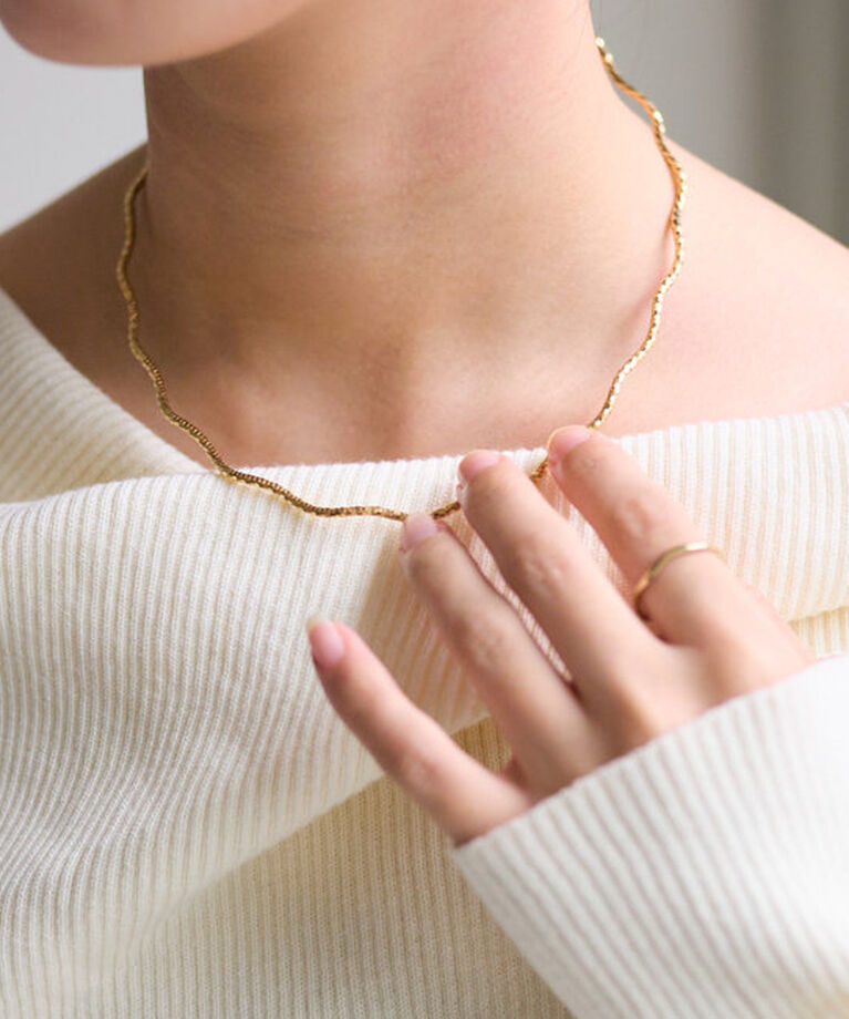  「［Eau］shiny wave necklace」|ネックレス|