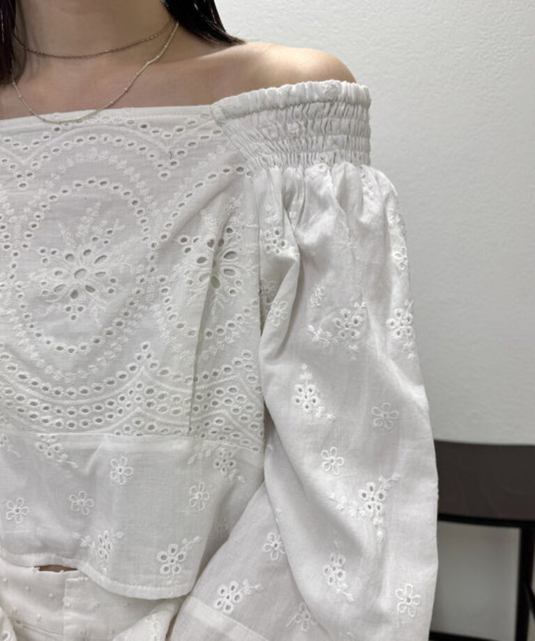  「パネルレースブラウス」|シャツ・ブラウス|
