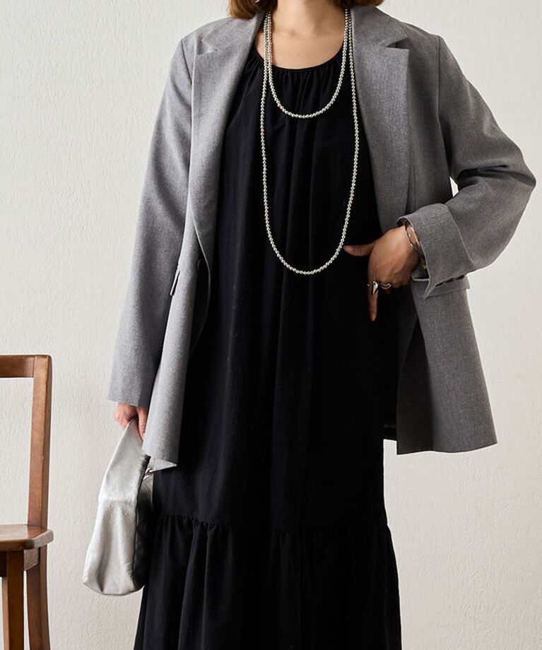  「《重ね着けでボリュームを出しても◎》ボールチェーンネックレス110cm」|ネックレス|