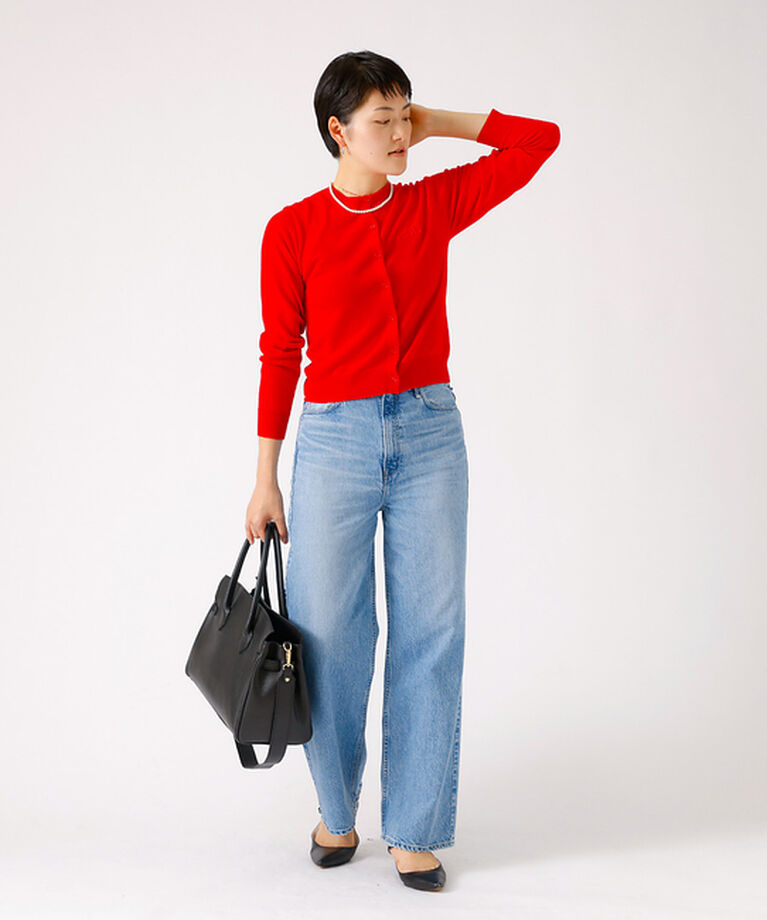 Rouge vif「ロゴ刺繍カーディガン」|カーディガン|