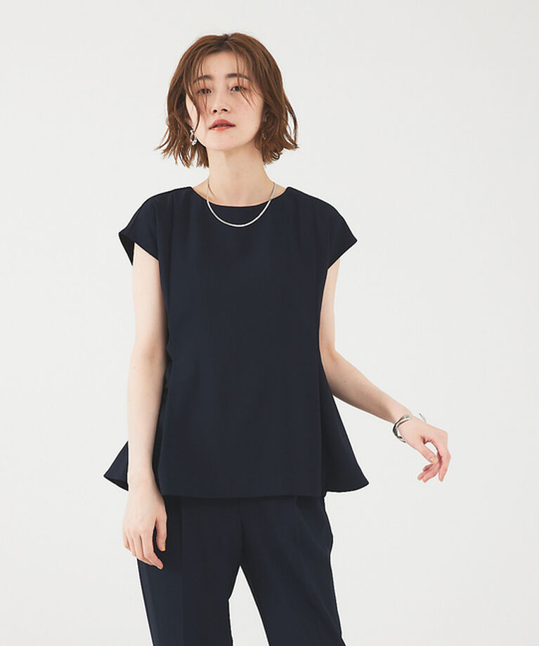 abahouse mavie「【エニデイカセット】ノーカラージャケット＆フレンチスリーブ・パンツセットアップ」|スーツ|