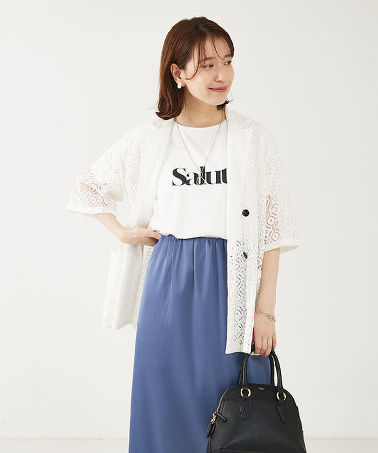 abahouse mavie「半袖レースジャケット」|その他|