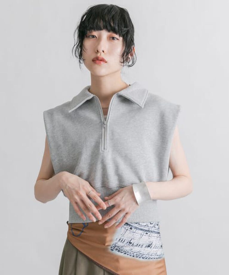  「KBF ショルダータックZIPスウェット」|スウェット・ジャージ|TOP GRAY
