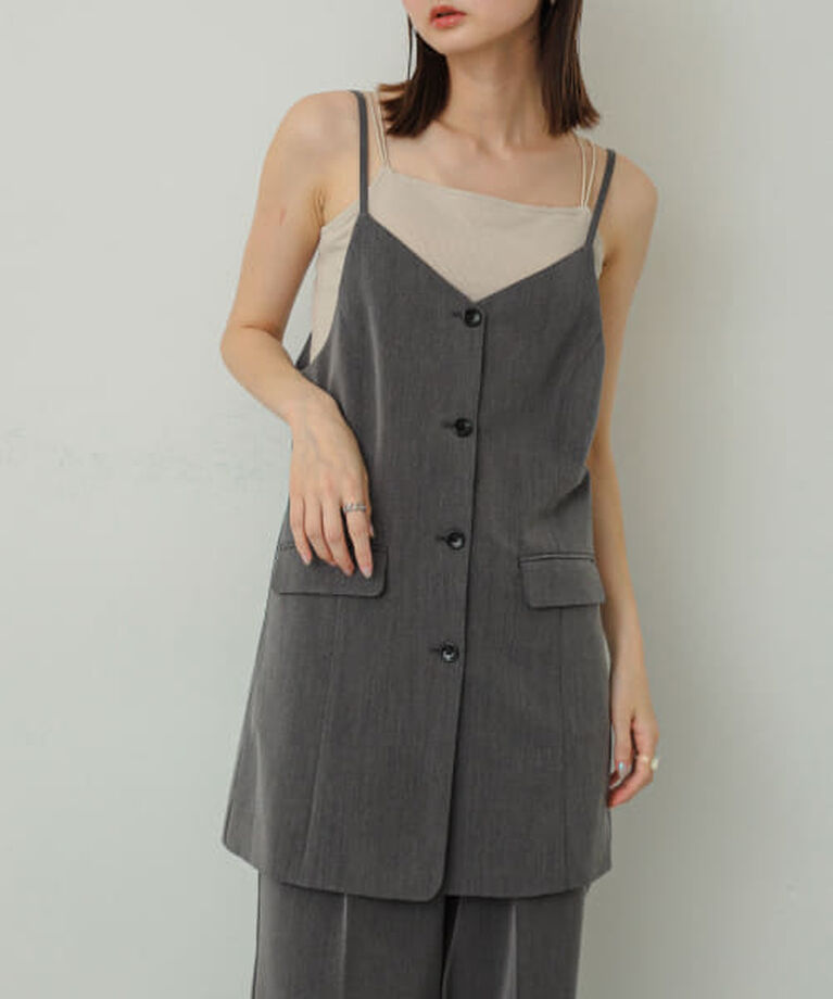 SENSE OF PLACE by URBAN RESEARCH「SENSE OF PLACE テーラードキャミチュニック」|チュニック|GRAY