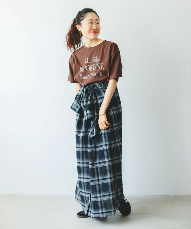  「シアーチェックシャツワンピース」|ワンピース|