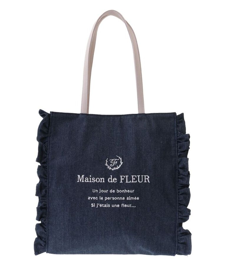 Maison de FLEUR「デニムフリルトートバッグ」|トートバッグ|
