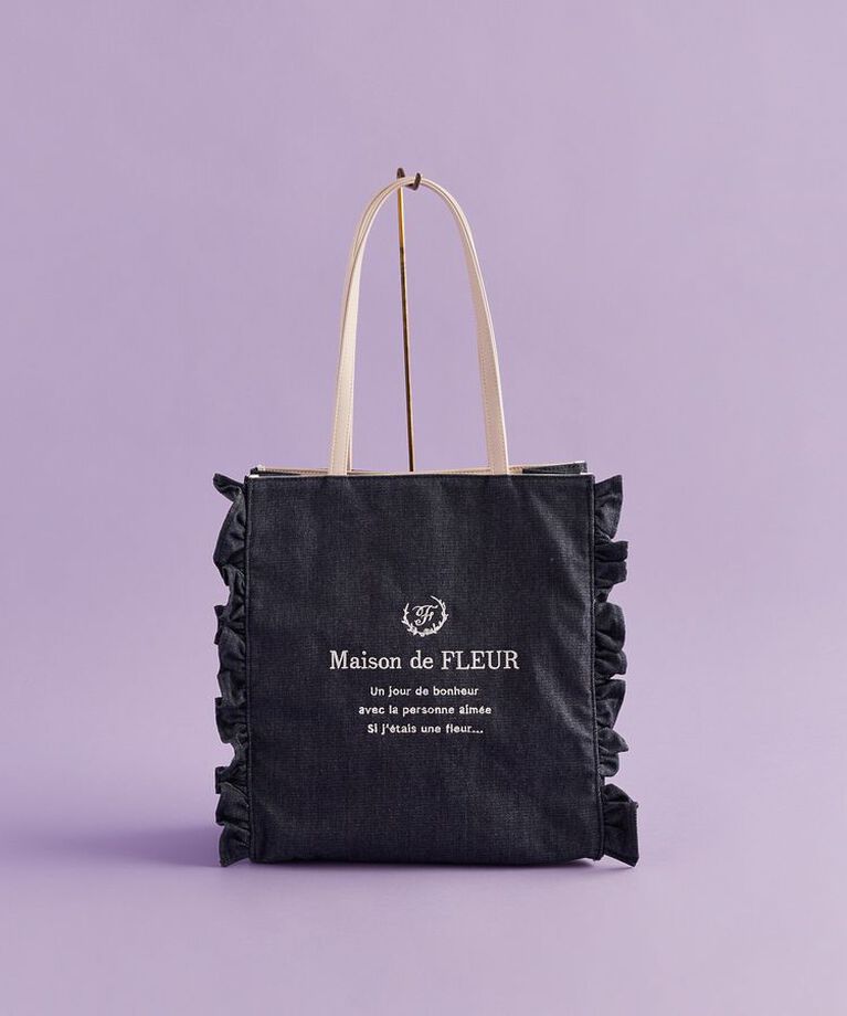 Maison de FLEUR「デニムフリルトートバッグ」|トートバッグ|インディゴ
