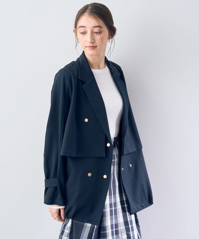 YECCA VECCA「ミドル丈3wayコート」|その他|Navy