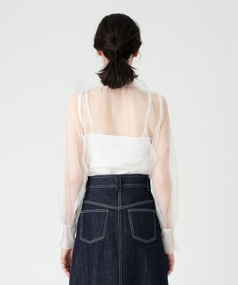 LOULOU WILLOUGHBY「《ドラマ着用》【LOULOU WILLOUGHBY】シルキーリボンブラウス」|シャツ・ブラウス|