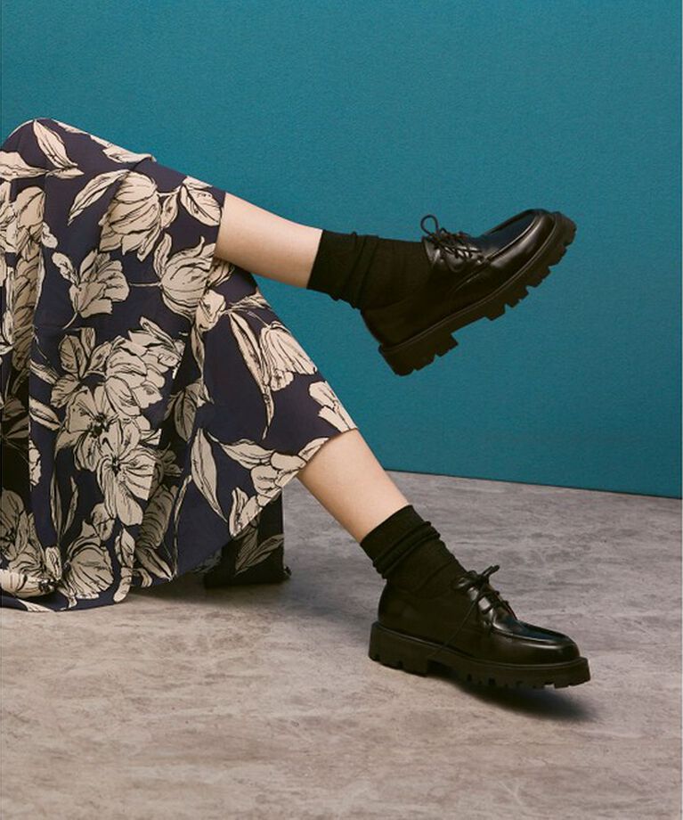 allureville「【alureville×ARTESANOS】レースアップシューズ」|ローファー|ブラック