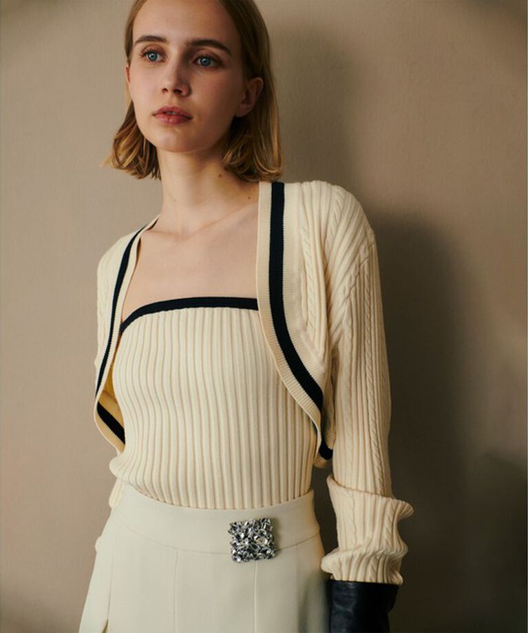 LOULOU WILLOUGHBY「【LOULOU WILLOUGHBY】ビスチェボレロニット」|その他|