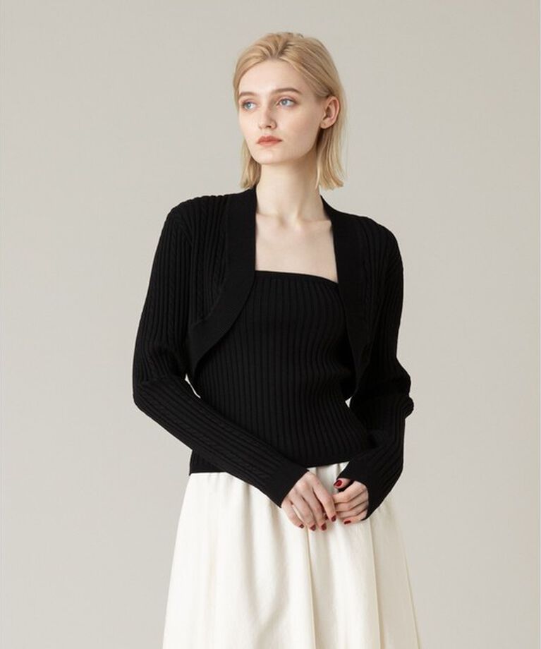 LOULOU WILLOUGHBY「【LOULOU WILLOUGHBY】ビスチェボレロニット」|その他|