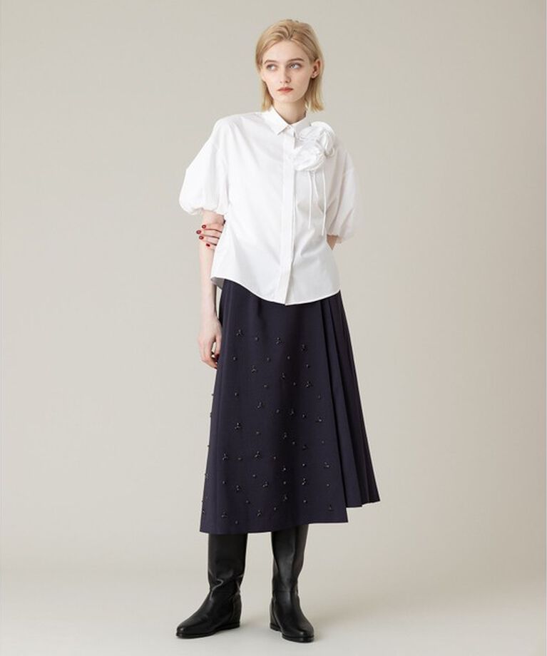 LOULOU WILLOUGHBY「【LOULOU WILLOUGHBY】コサージュシャツ」|シャツ・ブラウス|