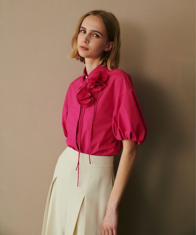 LOULOU WILLOUGHBY「【LOULOU WILLOUGHBY】コサージュシャツ」|シャツ・ブラウス|
