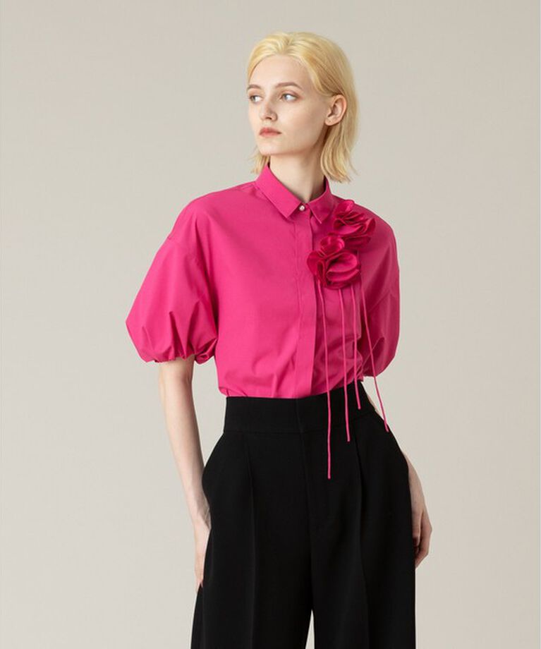 LOULOU WILLOUGHBY「【LOULOU WILLOUGHBY】コサージュシャツ」|シャツ・ブラウス|
