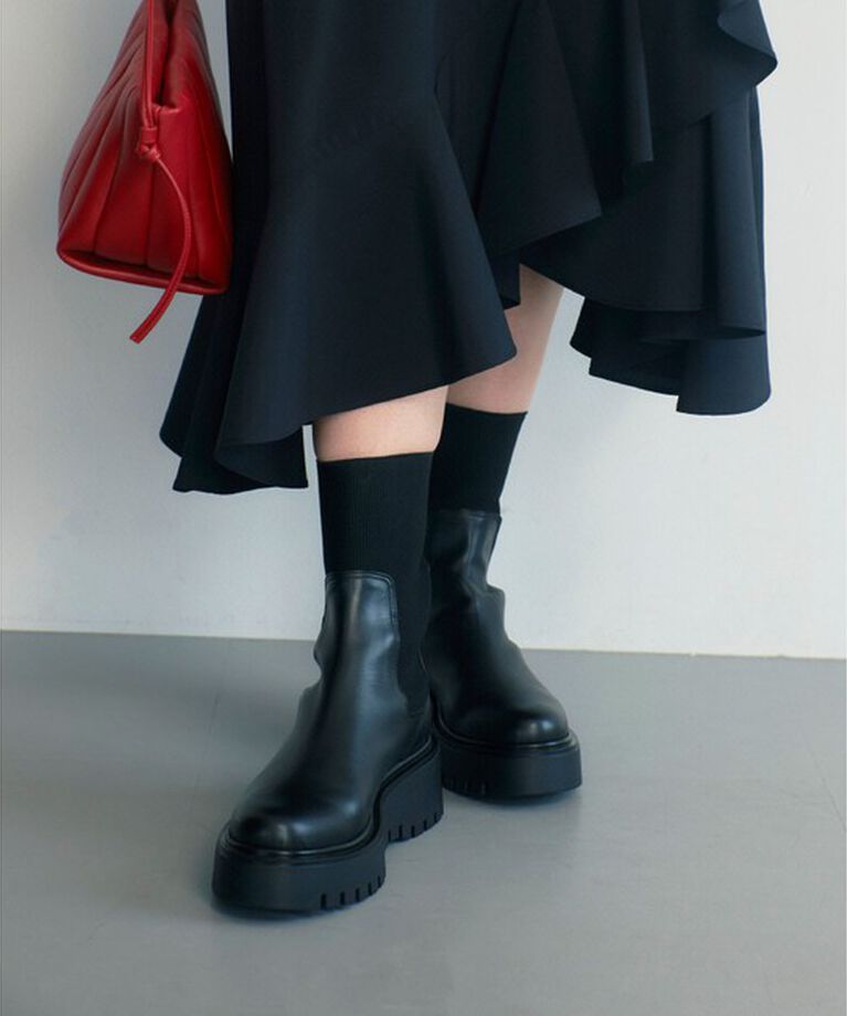 allureville「【alureville×CORSO ROMA 9】サイアドゴアショートブーツ」|ロングブーツ|