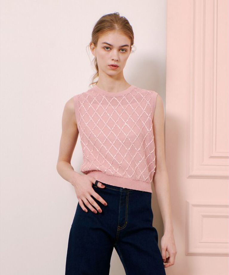 LOULOU WILLOUGHBY「【LOULOU WILLOUGHBY】シークインエンブロイダリープルオーバー」|ニット・セーター|