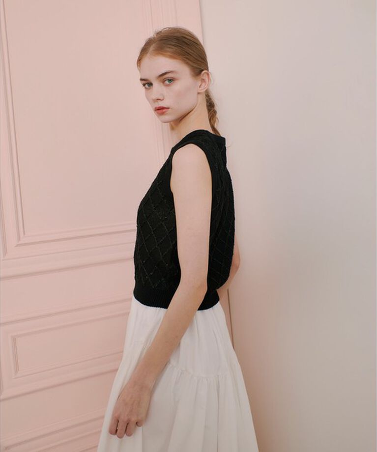 LOULOU WILLOUGHBY「【LOULOU WILLOUGHBY】シークインエンブロイダリープルオーバー」|ニット・セーター|