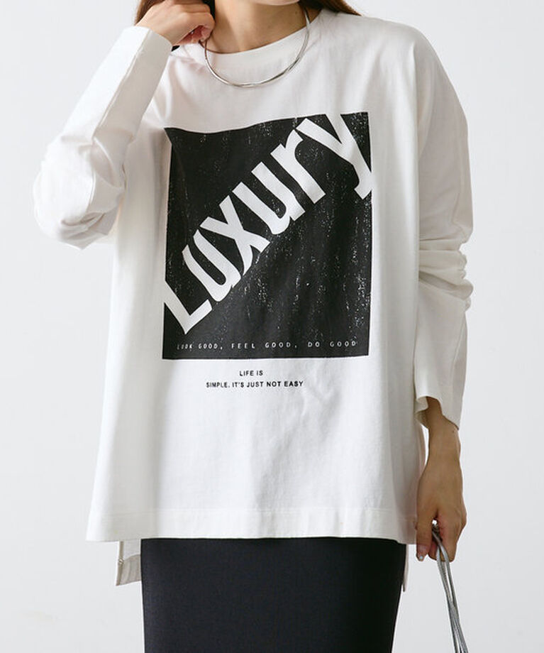  「【ふわもこ】WEB限定カラーあり / LUXURYプリントロンT」|Tシャツ・カットソー|