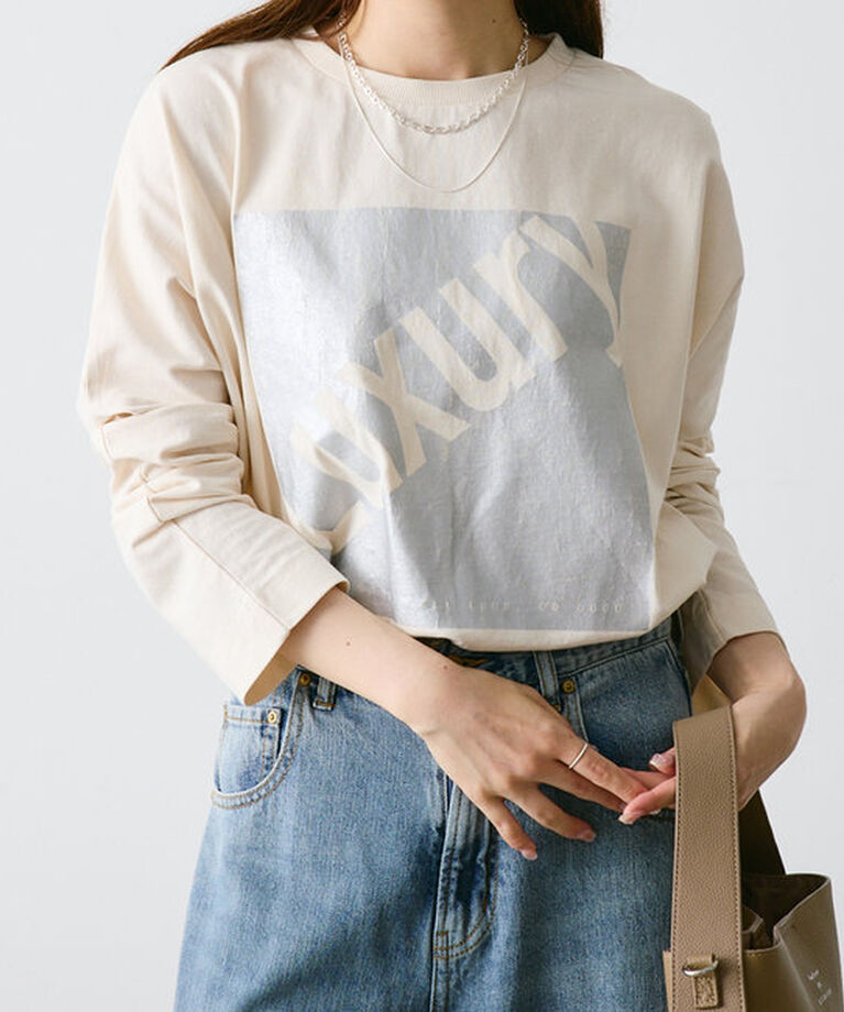 「【ふわもこ】WEB限定カラーあり / LUXURYプリントロンT」|Tシャツ・カットソー|