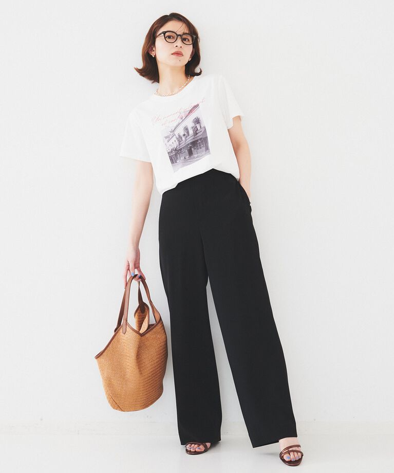 UNTITLED「【洗える/ロゴ】プリントジャージTシャツ」|Tシャツ・カットソー|