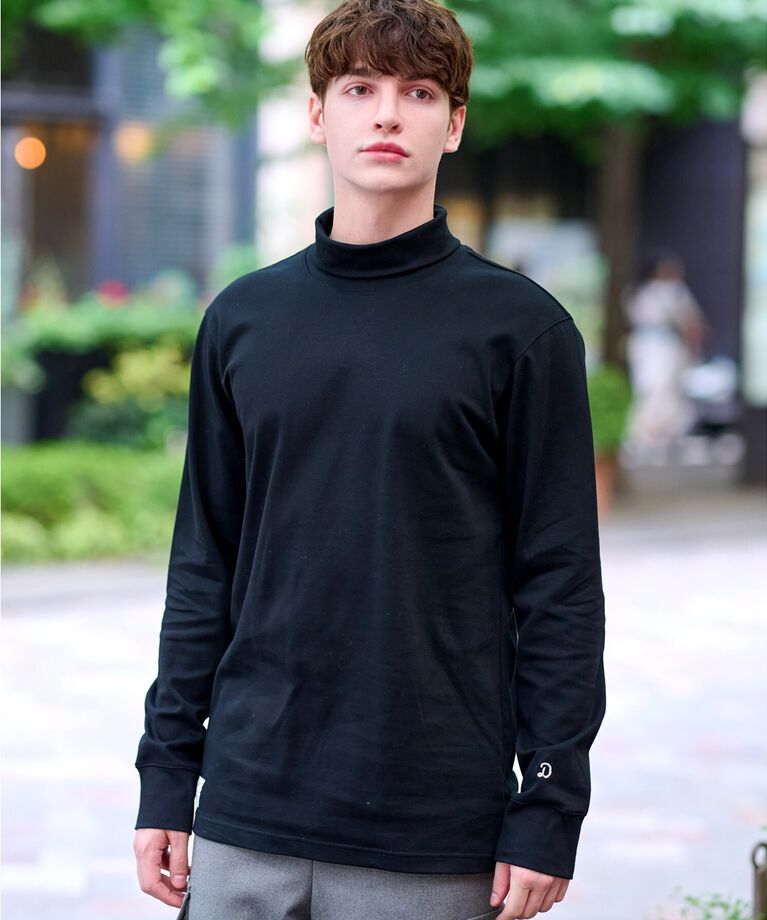 DRESSTERIOR「ハイグレード オフタートルカットソー」|Tシャツ・カットソー|ﾌﾞﾗｯｸ(019)