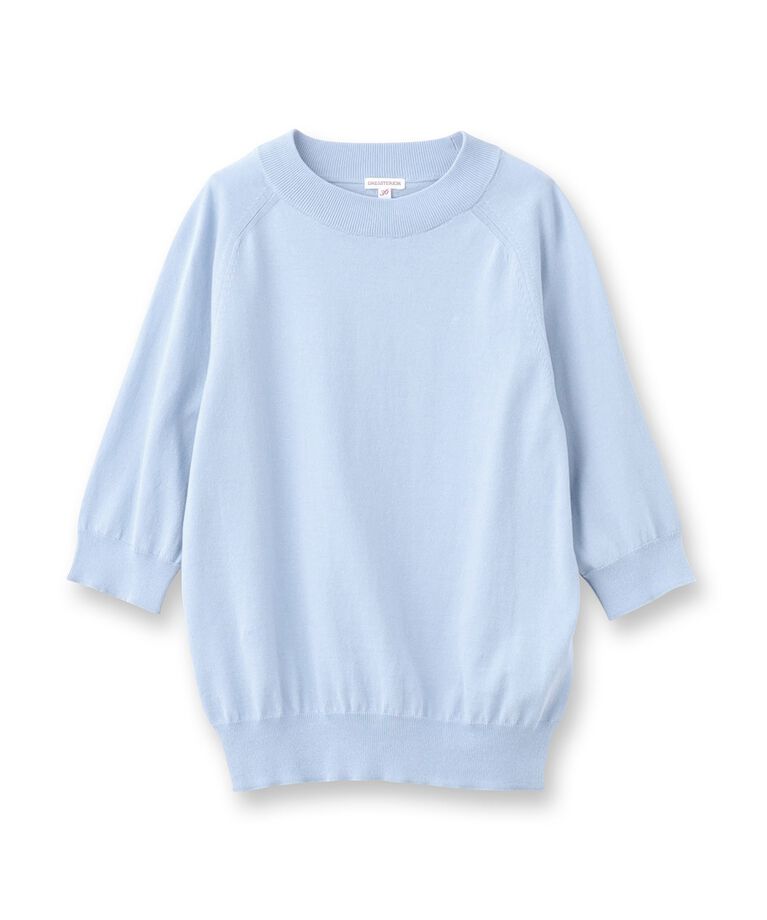 DRESSTERIOR「【定番/洗える】コットンシルク混ハーフスリーブ」|ニット・セーター|