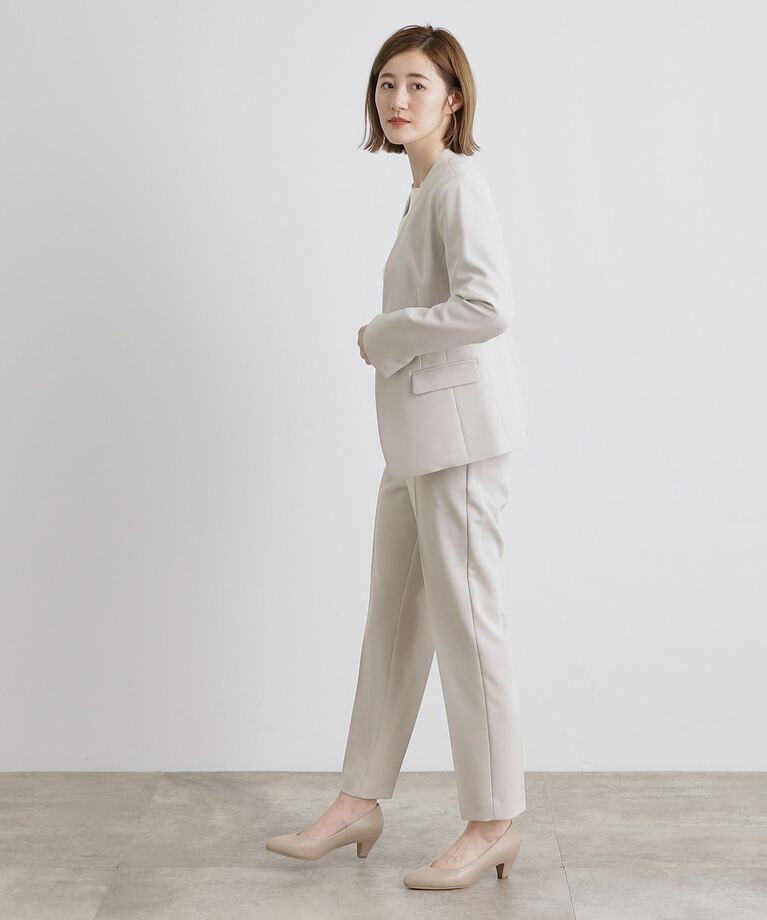 grove「しなやかストレッチ イージーケアテーパードパンツ」|その他|
